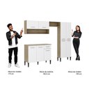 Ver imagem 5 de Cozinha Compacta Arizona Classic com Armário e Balcão Carraro - Carvalho-branco Carvalho-branco