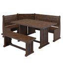 Ver imagem 1 de Conjunto de Bancos com Mesa em Madeira Maciça Walnut