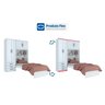 Guarda Roupa Solteiro 4 Portas e 3 Gavetas c/ Cama Cravo Branco - Henn - 3