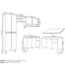 Ver imagem 5 de Cozinha Compacta Vanessa e Balcão Gabinete com Tampo Tatiane 120cm Preto - Ajl Móveis