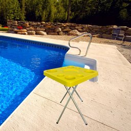 Mesa Petisqueira Desmontável/dobrável Amarela Elegante Plus - 5
