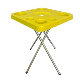 Mesa Petisqueira Desmontável/dobrável Amarela Elegante Plus - 2