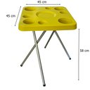 Ver imagem 3 de Mesa Petisqueira Desmontável/dobrável Amarela Elegante Plus