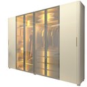 Ver imagem 2 de Innova 4p Roupeiro C/4 Portas Reflecta C/pés com Led Cor:off White
