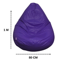 Ver imagem 3 de Puff Pera com Enchimento Decoração Conforto Eventos Almofadão - Roxo