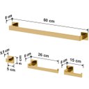 Ver imagem 5 de Kit Acessórios Banheiro Lavabo Luxo Dourado Gold