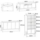 Ver imagem 4 de Sala de Estar Completa para Tv até 60 Polegadas Home 12 Portas 4 Peças Off White/cedro - Pnr Móveis
