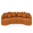 Ver imagem 2 de Sofá Living Decorativo Salinas 3 Lugares 230cm Modulado com Almofadas Bouclê G33 - Gran Belo