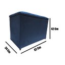 Ver imagem 7 de Puff Baú Banqueta Retangular Organizar e Decorar Suede 60cm Azul Marinho