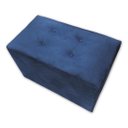 Ver imagem 5 de Puff Baú Banqueta Retangular Organizar e Decorar Suede 60cm Azul Marinho