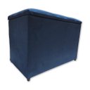 Ver imagem 4 de Puff Baú Banqueta Retangular Organizar e Decorar Suede 60cm Azul Marinho
