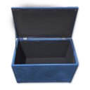 Ver imagem 2 de Puff Baú Banqueta Retangular Organizar e Decorar Suede 60cm Azul Marinho