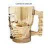 Jogo 6 Canecas Vidro de Chopp Caveira Cerveja 500ml - 5