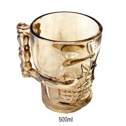 Jogo 6 Canecas Vidro de Chopp Caveira Cerveja 500ml - 4