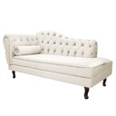 Ver imagem 1 de Divã Recamier Diana Lado Direito 120cm Corano Adj Decor Branco