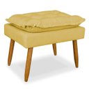 Ver imagem 1 de Puff Opalak Confortável em Suede Escritório Sala de Estar Penteadeira Leitura Sala Jantar - Amarelo