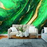Papel de Parede Painel 3D Mármore Verde e Dourado 3M Revestimento Auto Colante Brilho Marmorizado - 2