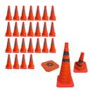 Ver imagem 1 de Cone Retratil Kit 25 Uni Sinalizador Viario Baliza Portatil Estrada Obra Flexivel Rodovia Segurança