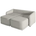 Ver imagem 6 de Sofá Cama para Sala de Estar 2 Lugares 216cm Montserrat K01 Linho Cinza - Lyam Decor