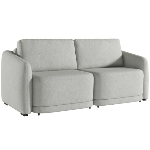 Sofá Cama para Sala de Estar 2 Lugares 216cm Montserrat K01 Linho Cinza - Lyam Decor