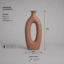Ver imagem 3 de Garrafa Taj Grande Vaso Decorativo de Cerâmica para Sala e Mesa Mocha Mousse