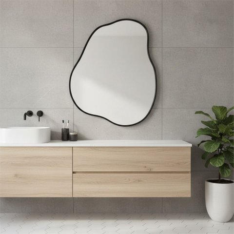 Espelho Sorrento - Linha Couro - - Caramelo - sem LED - 150x120