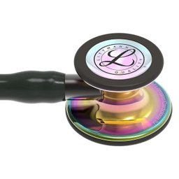 Estetoscópio 3m Littmann Cardiology Iv 6240 Preto com Rainbow Alto Polimento e Conector Preto - 3
