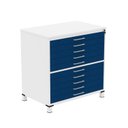 Ver imagem 2 de Mapoteca 10 Gavetas 120,4cm x 122,3cm Aço Branco/Azul Delrei