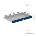 Ver imagem 7 de Mapoteca 10 Gavetas 120,4cm x 122,3cm Aço Branco/Azul Delrei
