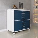 Ver imagem 1 de Mapoteca 10 Gavetas 120,4cm x 122,3cm Aço Branco/Azul Delrei
