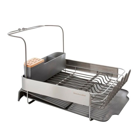 Escorredor de Pratos Expansível em Aço Inox Cinza 45x61cm Kitchenaid