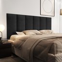 Ver imagem 5 de Conjunto Para Quarto Cabeceira Julia Casal 1,40 Preto com Duas Mesas de Cabeceira Suspensa Decor -