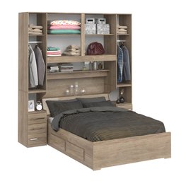 Dormitório Queen Size sem Cama 1220S Castanho - 2