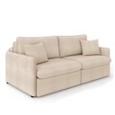 Ver imagem 1 de Sofá Retrátil Reclinável 2 Lugares 154cm Maili Bouclê Creme K01 - D'rossi