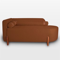 Divã Orgânico Chaise Curvo 2 Lugares Forma Orgânica Linho Trento - 4