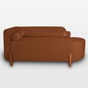 Ver imagem 4 de Divã Orgânico Chaise Curvo 2 Lugares Forma Orgânica Linho Trento