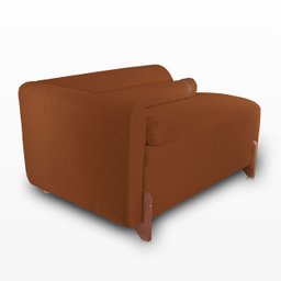 Divã Orgânico Chaise Curvo 2 Lugares Forma Orgânica Linho Trento - 5