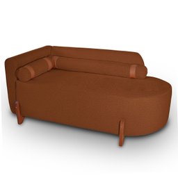 Divã Orgânico Chaise Curvo 2 Lugares Forma Orgânica Linho Trento - 3
