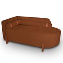 Ver imagem 3 de Divã Orgânico Chaise Curvo 2 Lugares Forma Orgânica Linho Trento