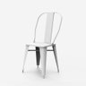 Jogo de Mesa Industrial Design 60x60cm Premium Iron Tolix com 2 Cadeiras Branco - 3
