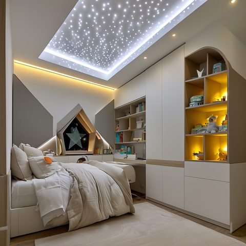Céu Estrelado Original Branco Led Fibra Ótica 50 Pontos