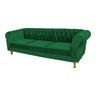Sofá Chesterfield Duque 3 lugares 1,80 - Suede Verde Bandeira / sala de estar, recepção, barbearia - 2