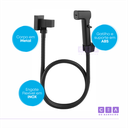 Ver imagem 4 de Kit de Acessórios para Banheiro Quadrado Preto Completo Luxo + Ducha Higiênica Lisboa + 1 Acabamento