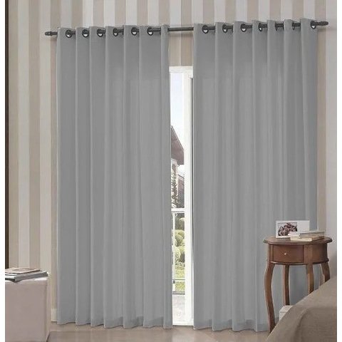 Cortina para Janela Barcelona 3,00x 2,50 Admirare - Cinza