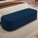 Ver imagem 6 de Kit 02 Puffs Decorativos Orgânicos para Living Quarto 195cm Doha W01 Suede Azul Marinho - Lyam