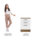 Ver mais imagens de Balcão Agata 60 Cm 3 Gavetas - Rustic/branco Rustic/branco