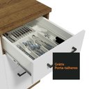 Ver imagem 5 de Balcão Agata 60 Cm 3 Gavetas - Rustic/branco Rustic/branco