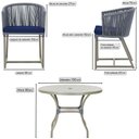 Ver imagem 2 de Mesa com 4 Cadeiras e Noronha Estofado 10 Trama Original Prata