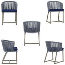 Ver imagem 5 de Mesa com 4 Cadeiras e Noronha Estofado 10 Trama Original Prata