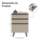 Ver imagem 3 de Balcão de Cozinha 60cm 3 Gavetas com Pés Nice Madesa